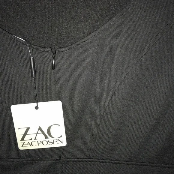 ZAC Zac Posen Black Dress, Minimal Simple Lines - Picture 6 of 7
